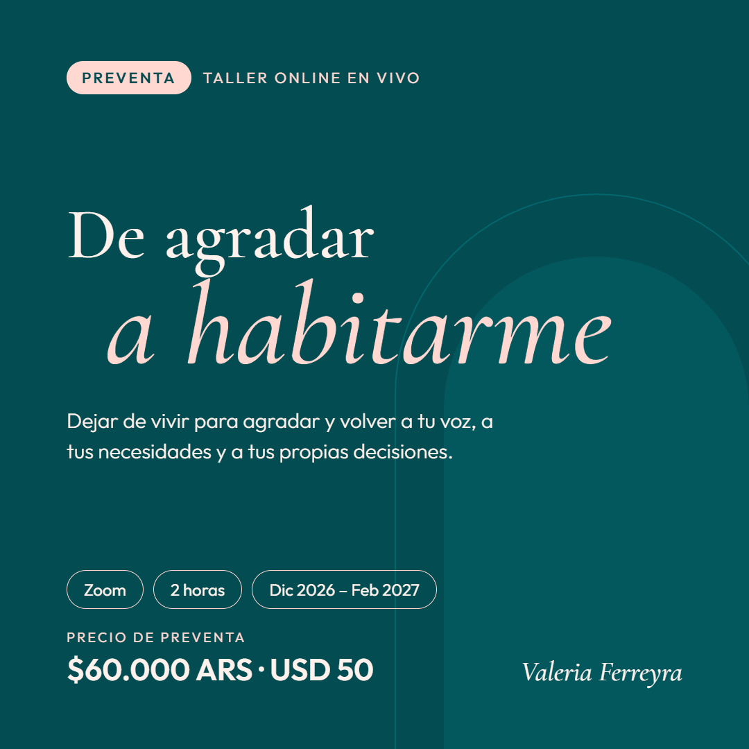 Taller De agradar a habitarme